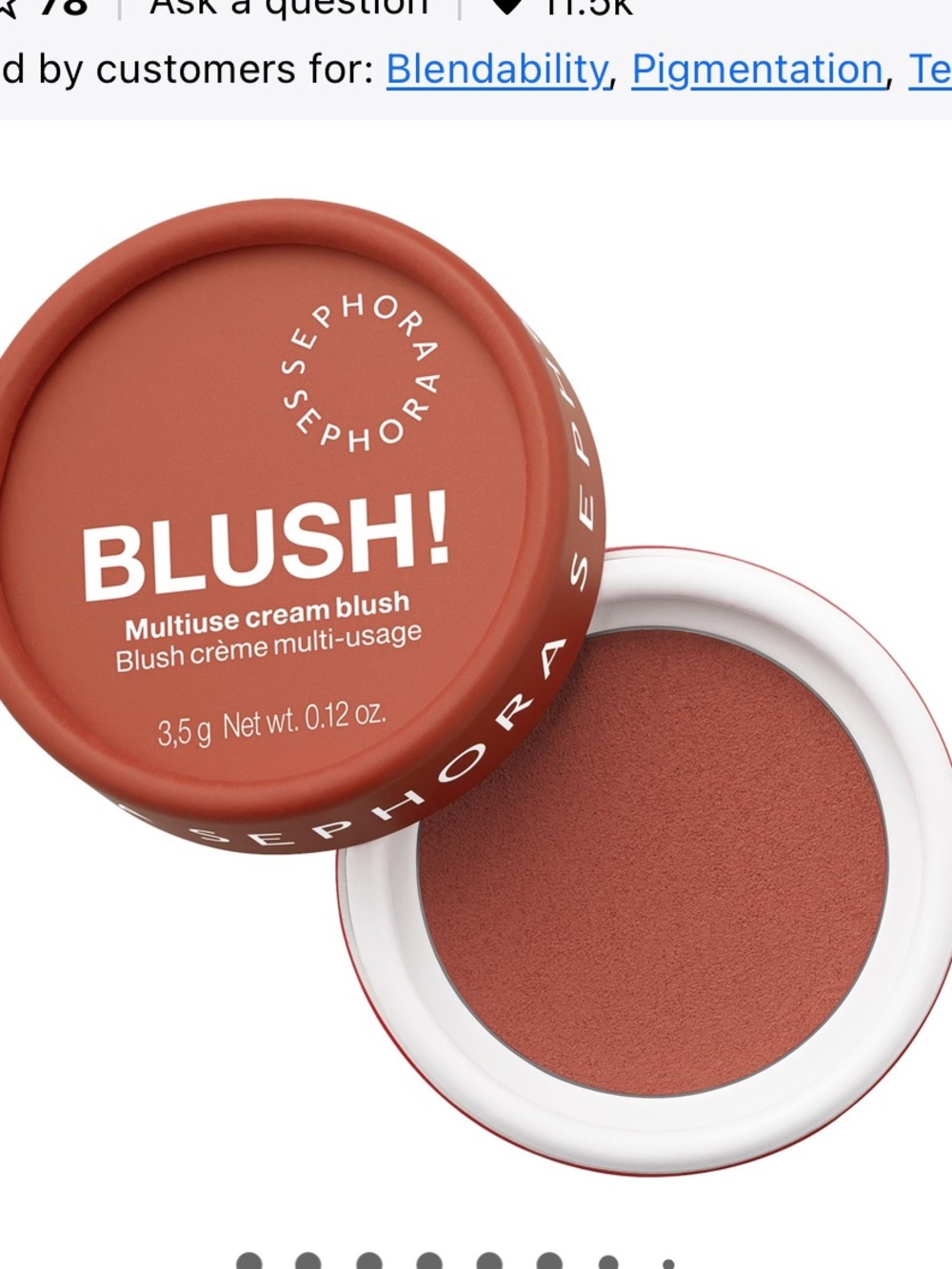 Sephora Cream Blush — crunchy almond